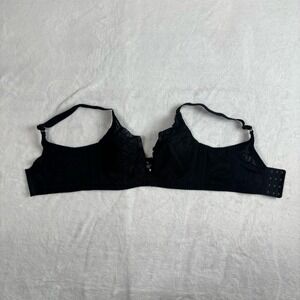 Y2K Black Lace Floral‎ Sheer Bra Women's Size 34 D